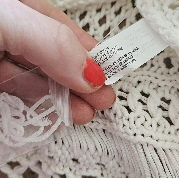 CLUB MONACO Alexine Open Knit Shortsleeve sweater In White. Size xs/s. NWT - Picture 8 of 8